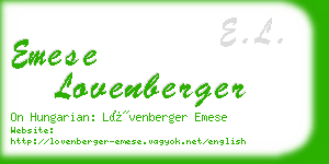emese lovenberger business card